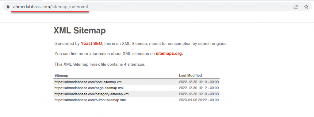 05 - مظهر خريطة الموقع Sitemap على موقع ووردبريس