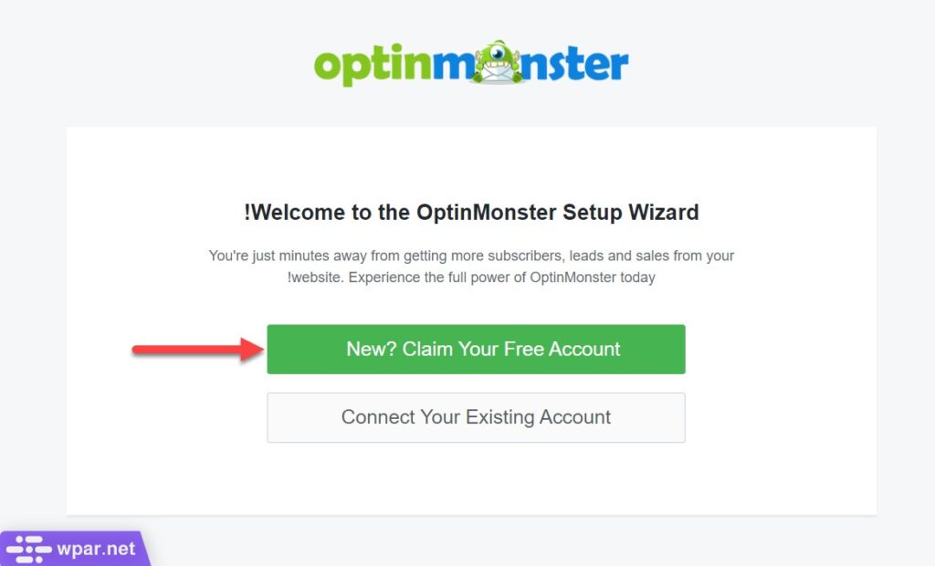 03 - إنشاء حساب جديد على إضافة OptinMonster