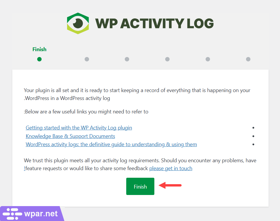 08 - استكمال المعالج التلقائي لإضافة WP Activity Log